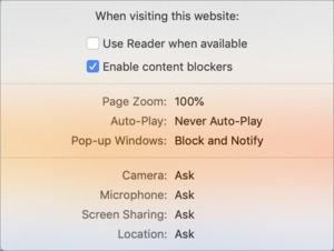 Cách tắt tính năng chặn nội dung của Safari trên macOS