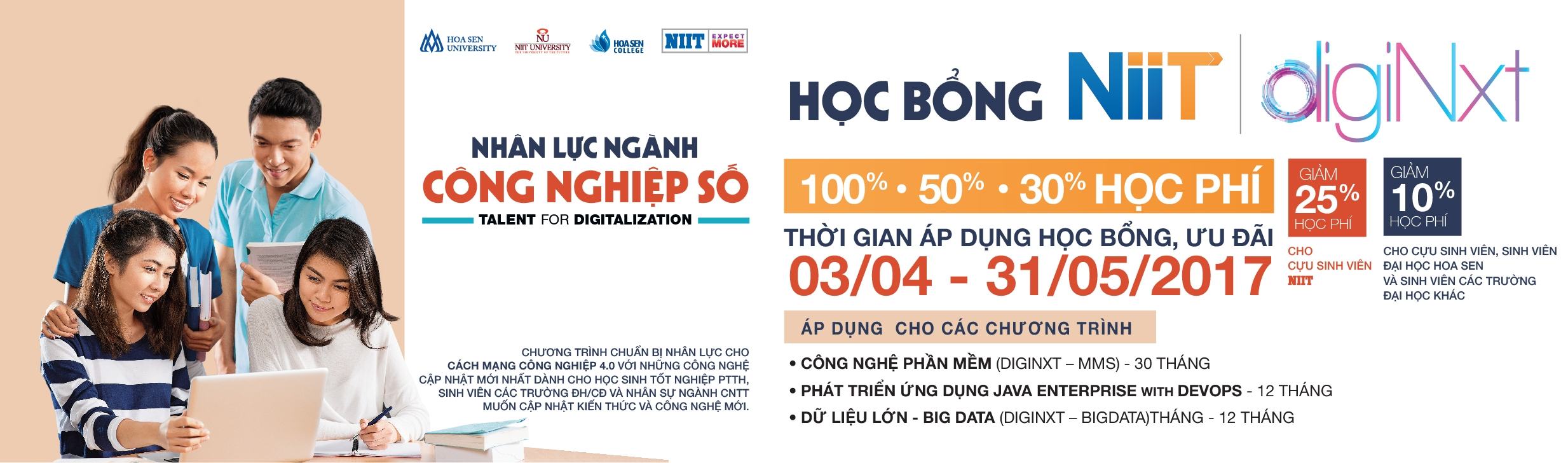 Học bổng “Nhân lực ngành Công nghiệp số – Talent Digitalization” 2017 cho các bạn yêu CNTT