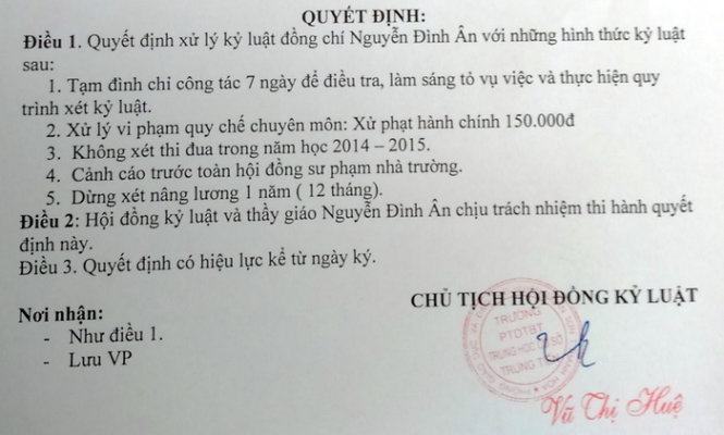 Cảnh cáo giáo viên lên lớp sau khi uống rượu say