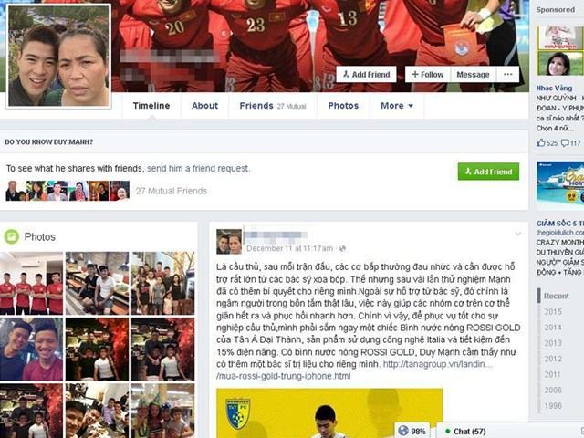 Mạng xã hội tăng thêm thu nhập cho cầu thủ ngôi sao