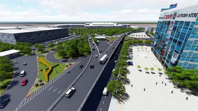 Lắp nhịp dầm thép cầu vượt cửa ngõ Sân bay Tân Sơn Nhất