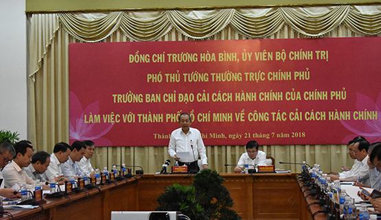Phó Thủ tướng Trương Hòa Bình: Đánh giá cao công tác cải cách hành chính của TP.HCM