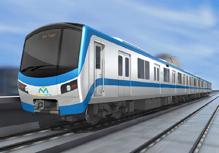 Hình dáng đầu tàu tuyến Metro Số 1. Ảnh: MAUR