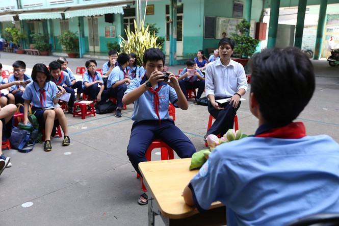 Một tiết học nghề của học sinh THCS tại TP.HCM	 /// Ảnh: Đào Ngọc Thạch