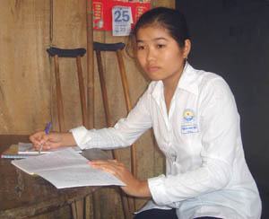 Cô học sinh giàu nghị lực