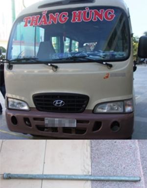 Côn đồ phá ôtô, 20 hành khách chui xuống ghế