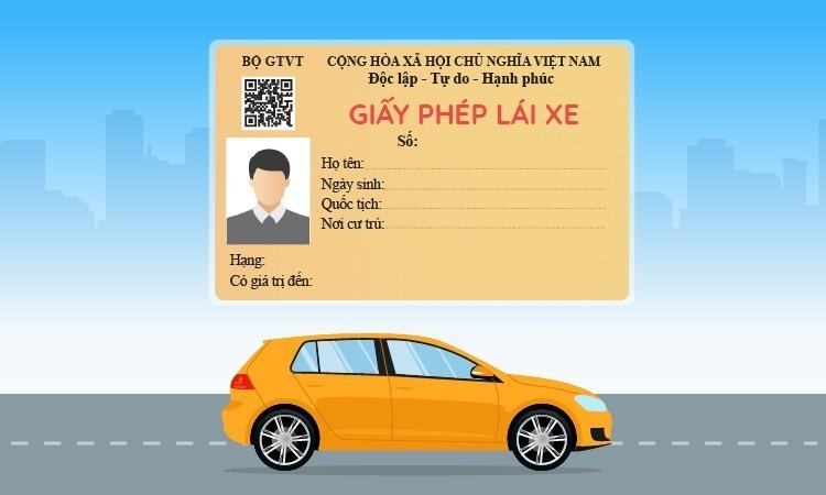 Giấy phép lái xe theo mẫu mới có mã hai chiều (QR) phía dưới dòng chữ Bộ GTVT. Đồ họa: Tiến Thành.