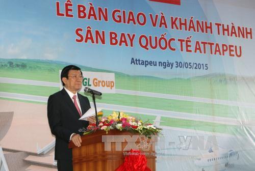 Chủ tịch nước dự Lễ khánh thành Sân bay quốc tế Attapeu – Lào