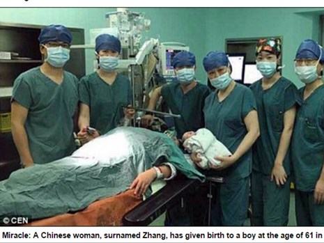 Cụ bà 61 tuổi vẫn sinh con khỏe mạnh - ảnh 1