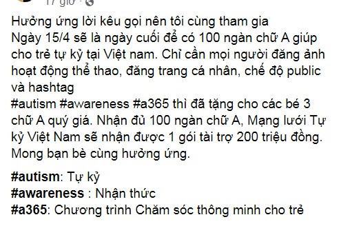 Cư dân mạng chung tay tìm 100.000 chữ A giúp đỡ trẻ tự kỷ ở Việt Nam