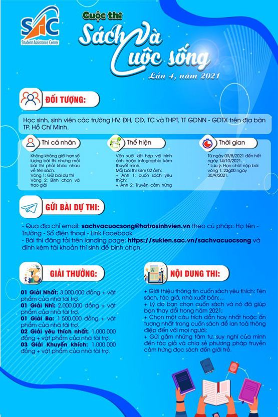 Cuộc thi “Sách và cuộc sống” dành cho học sinh, sinh viên