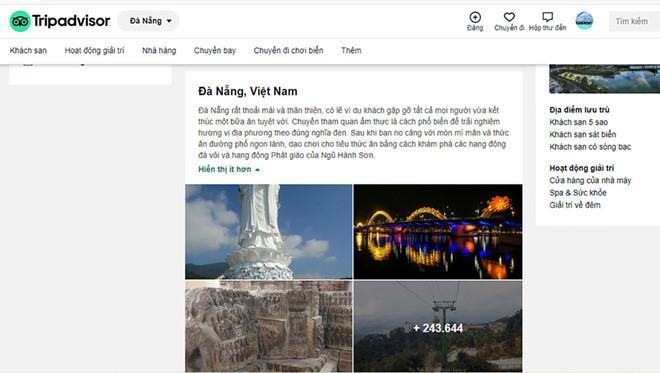 Đà Nẵng, điểm đến thịnh hành trên thế giới năm 2020 được giới thiệu trên trang TripAdvisor