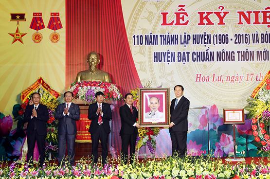 Chủ tịch nước dự lễ công nhận huyện Hoa Lư đạt chuẩn NTM