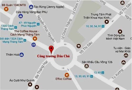 Xây cầu vượt vòng xoay Dân Chủ