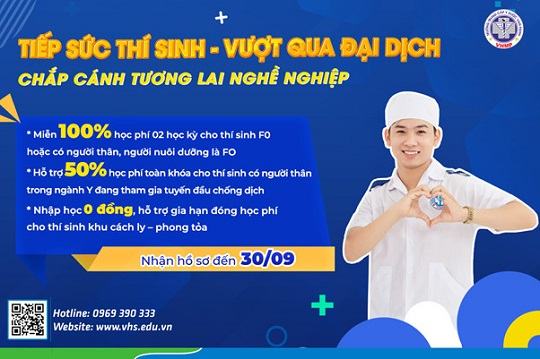 Trường Trung cấp Y Dược Vạn Hạnh: Nhiều chính sách hỗ trợ học viên trong mùa dịch