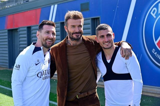 David Beckham bất ngờ gặp Messi và CLB PSG