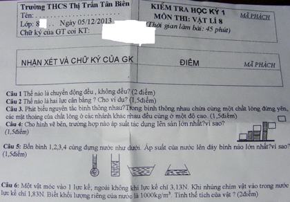 Đề thi “khuyến mãi”… đáp án