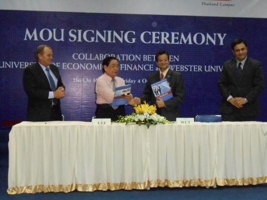 ĐH kinh tế tài chính TP.HCM và ĐH Webster ký kết hợp tác đào tạo