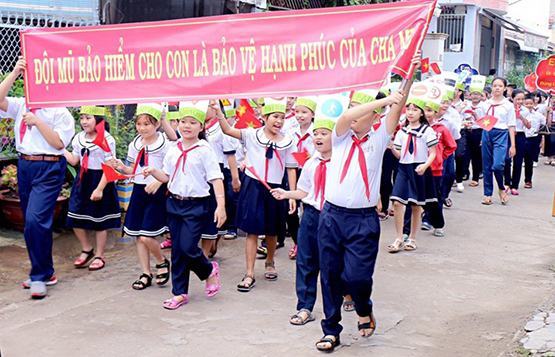 Tích cực hưởng ứng “Tháng Quốc tế đi bộ đến trường”