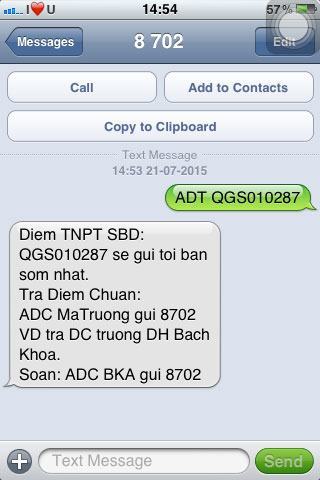 Bộ GD-ĐT không cung cấp dữ liệu điểm thi cho Tổng đài 8702