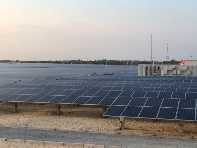 Nhà máy điện mặt trời của TTC Phong Điền ở Thừa Thiên-Huế vừa đi vào hoạt động /// Ảnh: Thanh Xuân