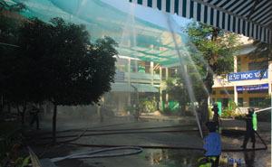 Diễn tập phòng cháy chữa cháy trong trường học