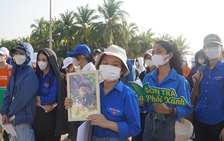 Tình nguyện viên làm sạch, bảo vệ môi trường bán đảo Sơn Trà