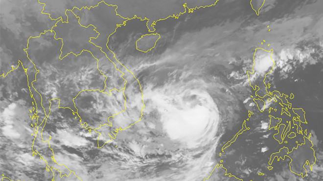 Bão số 6 đang hướng vào các tỉnh nam Trung bộ /// Ảnh Trung tâm Dự báo khí tượng thủy văn quốc gia