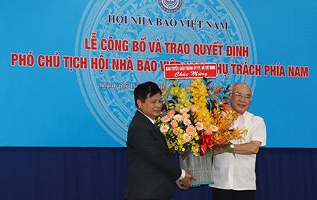 Ông Trần Trọng Dũng làm Phó Chủ tịch Hội Nhà báo Việt Nam phụ trách phía Nam