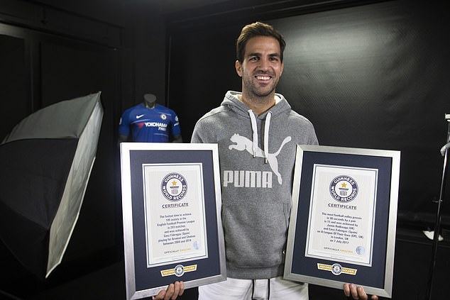 Fabregas lần thứ hai vào sách Guinness