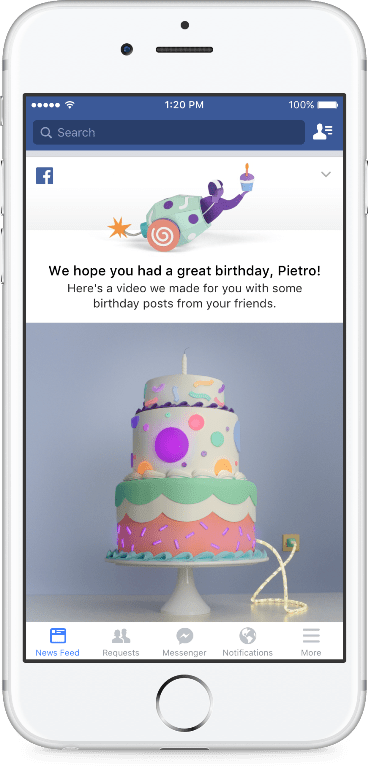 Facebook ra mắt phim ngắn chúc mừng sinh nhật dành cho người dùng