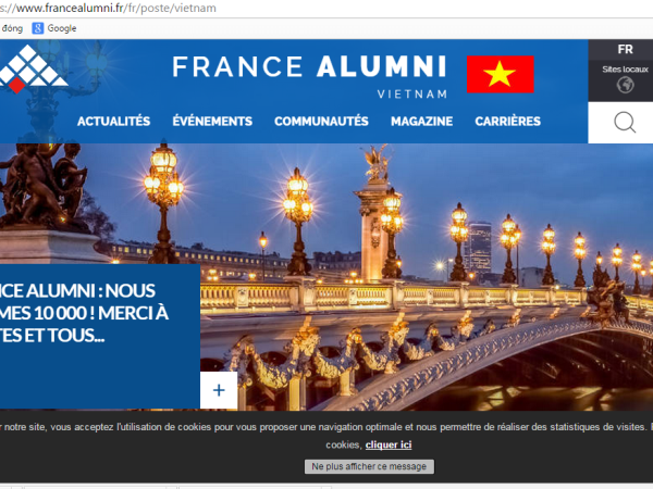 Việt Nam là một trong 10 nước ra mắt trang điện tử France Alumni