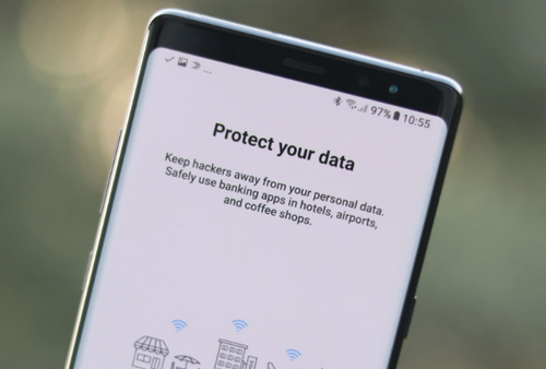 Galaxy Note8 được bảo vệ trước mạng Wi-Fi công cộng