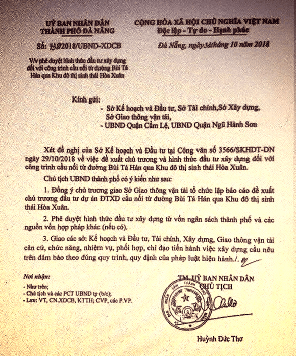 Đà Nẵng: Giả mạo văn bản của Chủ tịch UBND TP để “thổi giá” đất