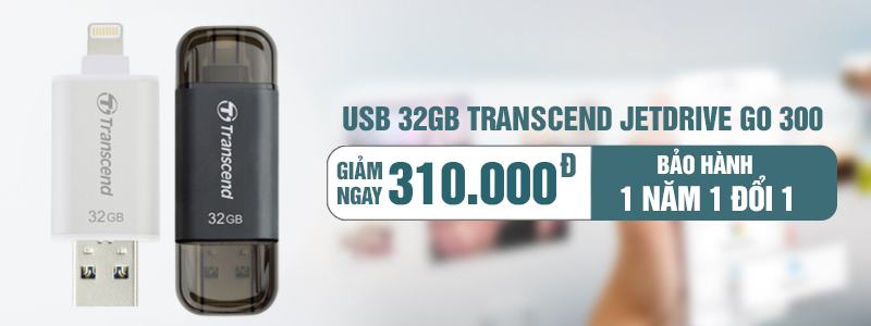 USB 32Gb Transcend JetDrive Go 300 giảm đến 310.000đ