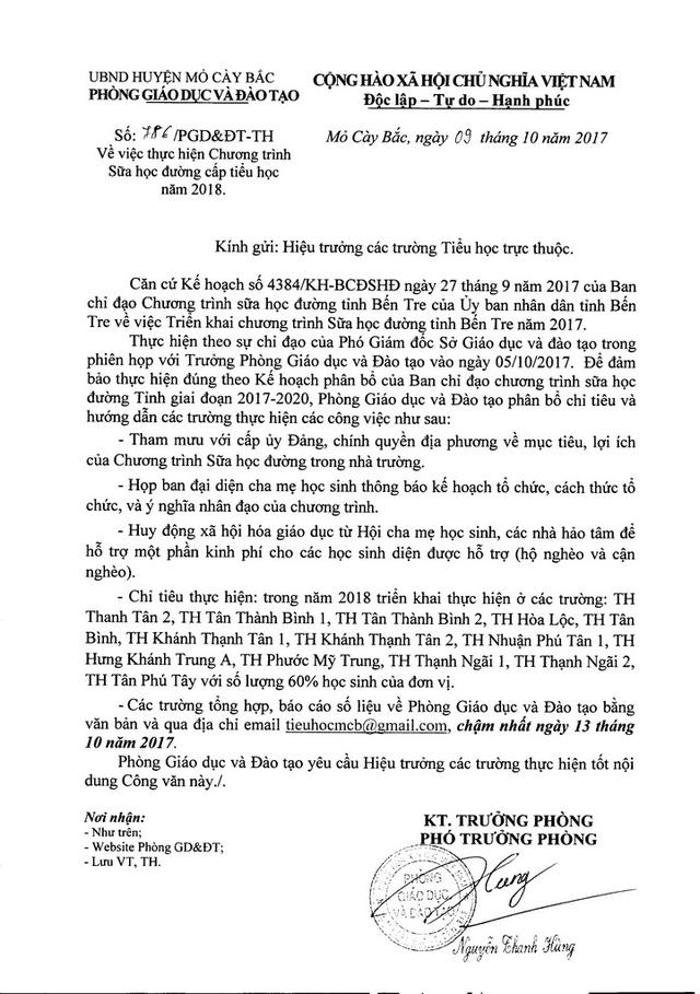 Giáo viên rầu rĩ với chỉ tiêu 60% học sinh phải uống sữa - Ảnh 2. Giáo viên rầu rĩ với chỉ tiêu 60% học sinh phải uống sữa - Ảnh 2.