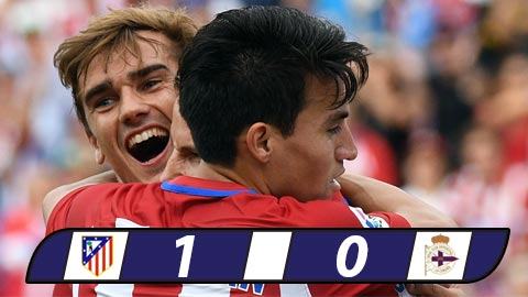 Griezmann ghi bàn, Atletico trở lại tốp 3