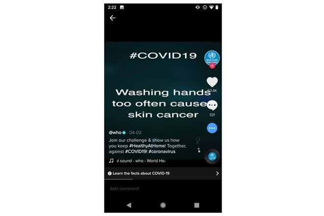 Hacker ‘lừa’ TikTok phát video giả mạo về Covid-19