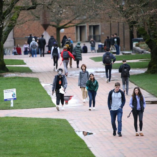 Sinh viên nước ngoài tại Đại học Washington, Mỹ /// AFP