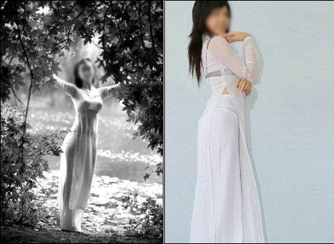 ‘Hết hồn’ với áo dài siêu mỏng của nữ sinh