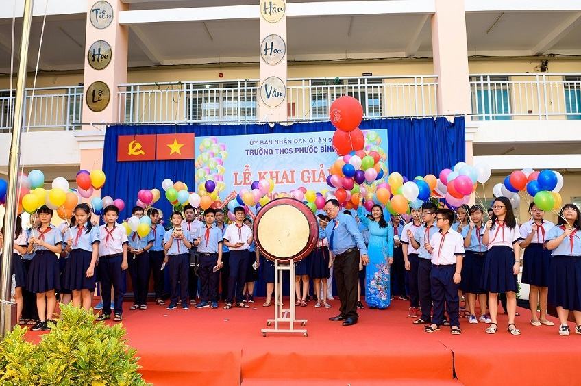 Trường THCS Phước Bình khai giảng năm học mới