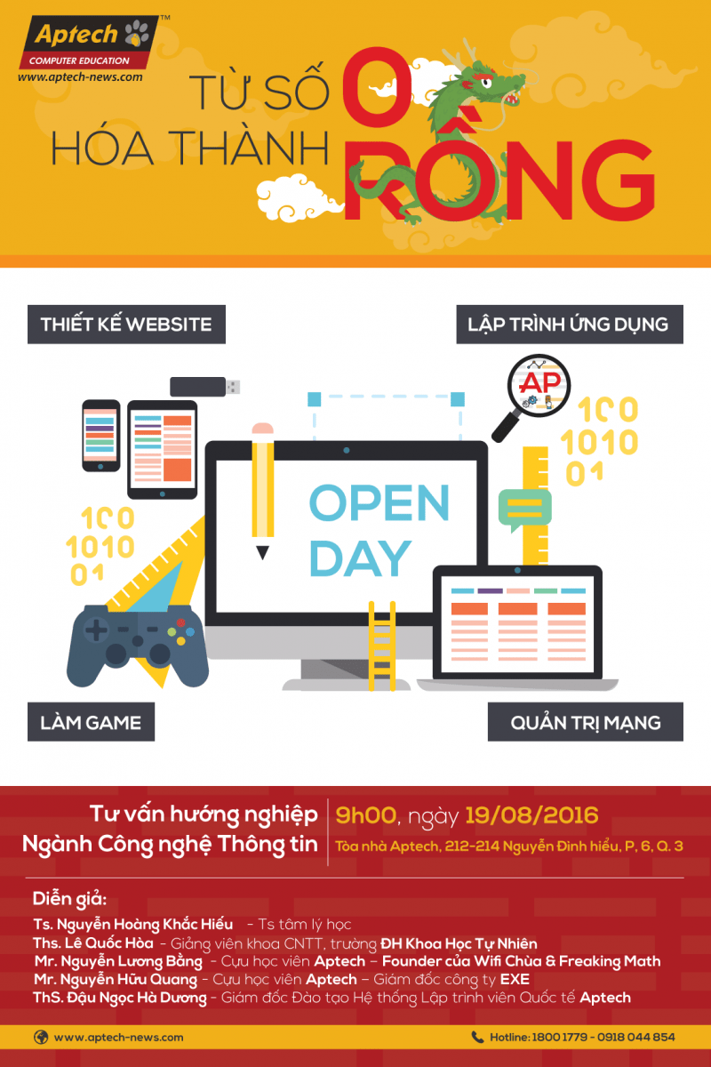 Ngày hội Aptech Open Day – “Từ số 0 hóa thành rồng”