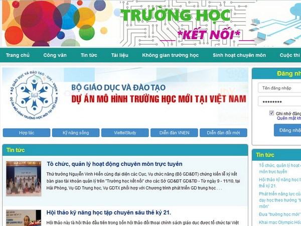 Hỗ trợ tổ chức và quản lý giáo dục qua trang “Trường học kết nối”