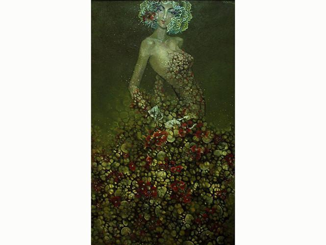 Một tác phẩm trong dự án Tales of Legends (Huyền thoại Mị Nương) của họa sĩ Trần Thanh Cảnh /// Ảnh: NVCC