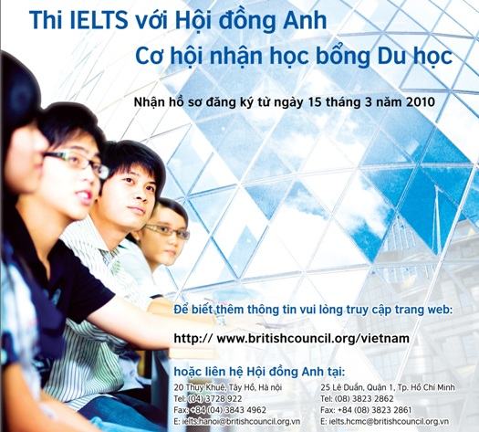 Học bổng British Council IELTS dành cho HS THPT