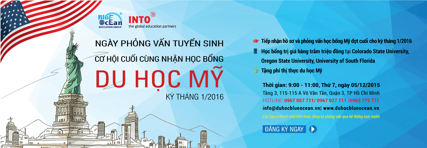 Hội thảo tuyển sinh học bổng du học Mỹ cho kỳ tháng 1/2016