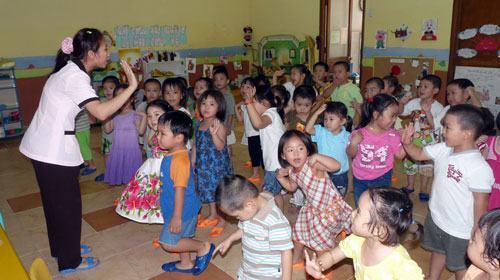 Học sinh trường mầm non: Tập thích nghi, giảm tai nạn