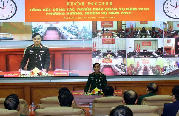 Triển khai công tác tuyển sinh quân sự năm 2017