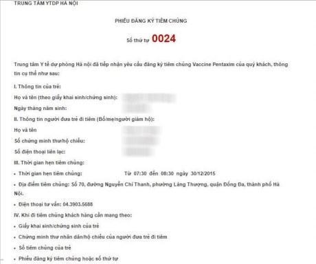 Không được phép chuyển nhượng phiếu tiêm vaccine