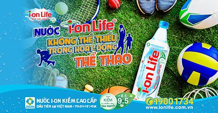 Nước i-on Life không thể thiếu trong hoạt động thể thao